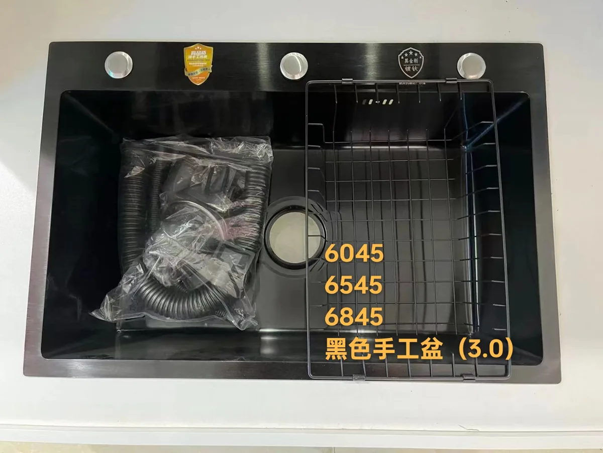 黑色手工盆6045-3.0