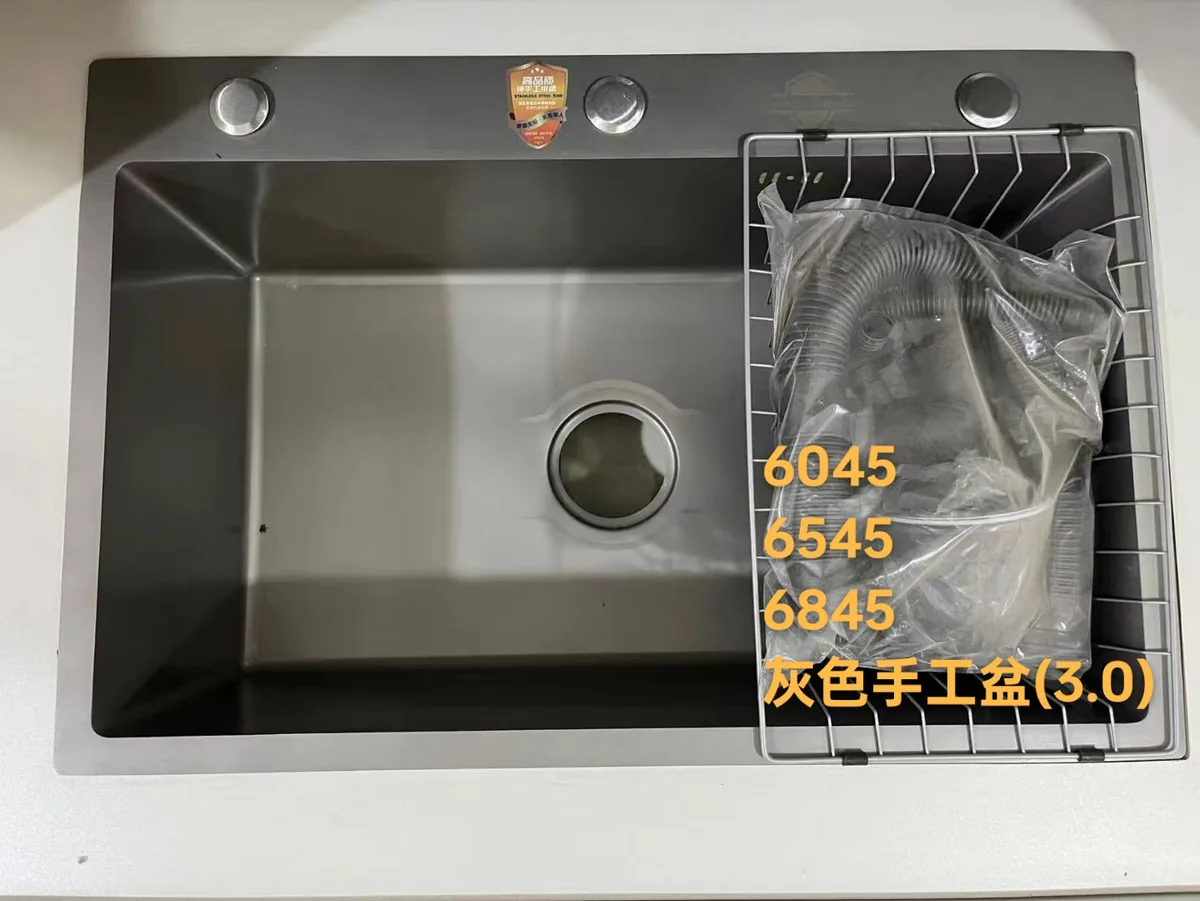 灰色手工盆6045-3.0