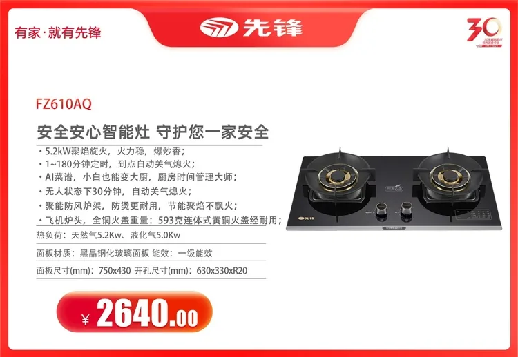 先锋灶具FZ610AQ智能灶