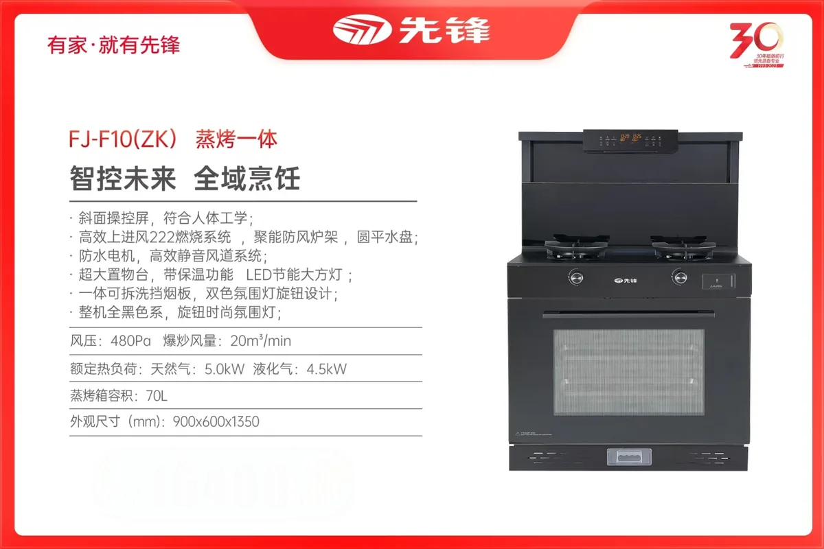 先锋集成灶FJ-F10(ZK)蒸烤一体机